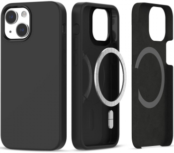 Husa Protectie MagSafe pentru Apple iPhone 14 / 13 Silicon Flexe Grip Pro U871 Deep Dark 