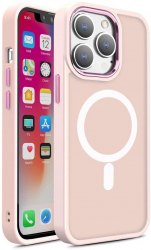 Husa Protectie MagSafe pentru Apple iPhone 14 Pro Color Matte Impact Safe U818 Roz 