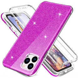 Carcasa de protectie compatibila cu Apple iPhone 11 Pro Max Shockproof Glitter Full Cover CN181 Purple 