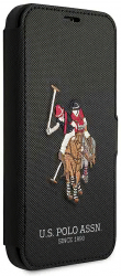 Husa Protectie pentru Apple iPhone 12 mini Embroidery Book Elite Armor U-536 Deep Dark 