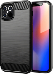 Carcasa de protectie compatibila cu Apple iPhone 12 Pro Max Carbon CN372 Black 