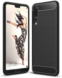 Husa Protectie pentru Huawei P20 Pro Carbon Impact Safe U-968 Deep Dark 