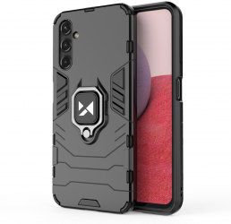 Carcasa de protectie compatibila cu Samsung Galaxy A14 A145 / A14 5G A146 Ring Tough Armor Kickstand CN1431 Black 