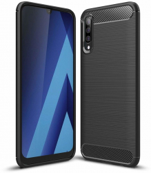 Carcasa de protectie compatibila cu Samsung Galaxy A70 A705 Carbon CN104 Black 