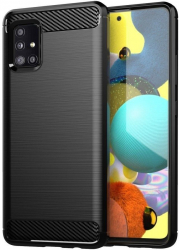 Husa Protectie pentru Samsung Galaxy A71 A715 Carbon Grip Pro U575 Deep Dark 
