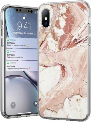 Carcasa de protectie compatibila cu Samsung Galaxy A72 A725 / A72 5G A726 Marble MP CN631 Roz 