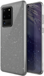 Carcasa de protectie compatibila cu Samsung Galaxy S20 Ultra 5G G988 / S20 Ultra G988 LifePro Tinsel Glitter CN347 Transparenta 