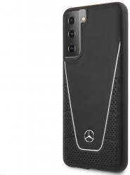 Husa Protectie pentru Samsung Galaxy S21 5G G991 MERCEDES Dynamic Leather Grip Pro U-463 Deep Dark 