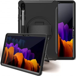 Carcasa de protectie compatibila cu Samsung Galaxy Tab S8 / Tab S7 T875 / Tab S7 T870 Rotativ 360 CN767 Black 