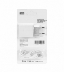Incarcator retea 2.4A si Cablu USB la Lightning Alb 