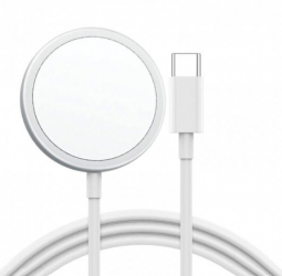 Incarcator Wireless Apple pentru iPhone AirPods si Apple Watch 15 W cu MagSafe cablu USB-C Alb 