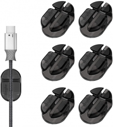 Organizator Cablu Autoadeziv set 6 C1999 Negru 