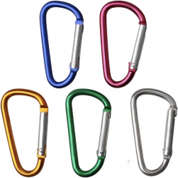 Set 5 Carabine din Aliaj de Aluminiu pentru inchiderea Diferitelor Obiecte Greutate Maxima 10 Kg Dimensiuni 4.7 x 2.5 cm