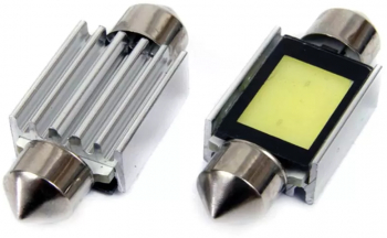 Set becuri LED CANBUS sofit C5W 2xCOB 36mm Alb 12V 