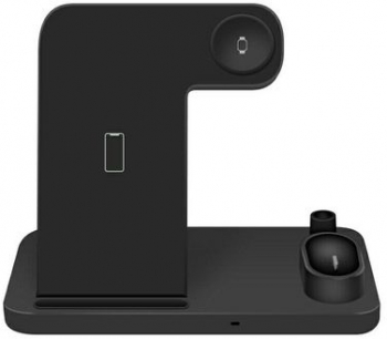 Statie de incarcare wireless 4in1 pentru iPad/Pix/Apple Watch/AirPods/iPhone cablu de incarcare Tip C Negru 
