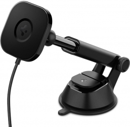 Suport Auto pentru telefon prindere Bord/Parbriz cu Incarcare Wireless 35W F180 Black 