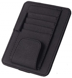 Suport pentru ochelari auto Piele ecologica Car Sun Mount Organizer H331 Negru 