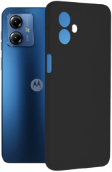 Husa Cu Grad Ridicat de Protectie pentru Motorola Moto G14 Sleek Defense Y395 Siliciu Intense Darkness 