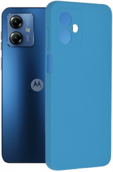 Husa Cu Grad Ridicat de Protectie pentru Motorola Moto G14 Stylish Look Y397 Siliciu Albastru 