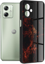 Husa Cu Grad Ridicat de Protectie pentru Motorola Moto G54 Slim Protector Y420 Hard Plastic Elegant Ruby Nebula 