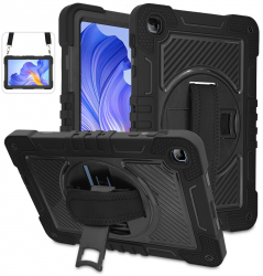 Husa Cu Grad Ridicat de Protectie pentru Tableta Honor Pad X8 Elite Content StripeShell N149 Lexgard Negru 