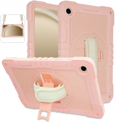 Husa Cu Grad Ridicat de Protectie pentru Tableta Samsung Galaxy Tab A9 Plus Elite Content StripeShell N154 Lexgard Roz 