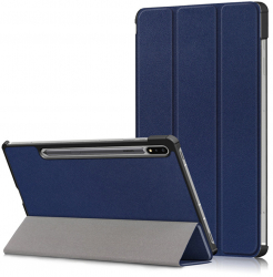 Husa Cu Grad Ridicat de Protectie pentru Tableta Samsung Galaxy Tab S7 Plus/S8 Plus/S7 FE Stylish Look FoldPro N293 Nanotextil Blue 