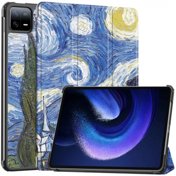 Husa Cu Grad Ridicat de Protectie pentru Tableta Xiaomi Pad 6/Pad 6 Pro Slim Protector FoldPro N75 Nanotextil Starry Night 