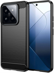 Husa Cu Grad Ridicat de Protectie pentru Xiaomi 14 Pro Sleek Defense Y470 Thermoresistant plastic Intense Darkness 