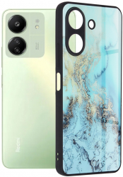 Husa Cu Grad Ridicat de Protectie pentru Xiaomi Redmi 13C 4G/Poco C65 Sleek Defense Y29 Hard Plastic Majestic NavyOcean 