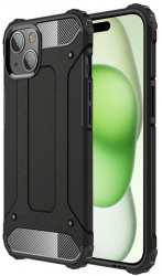 Husa Cu Grad Ridicat de Protectie pentru iPhone 15 Plus Slim Protector B1557 Hard Plastic Intense Darkness 