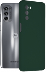 Husa Protectie pentru Motorola Moto G62 5G Grip Pro Soft Edge Silicon Flexe G2676 Silicon Flex Dark Verde 