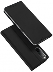 Husa Protectie pentru Sony Xperia 10 V Impact Safe Skin Pro G1510 Piele ecologica Negru 