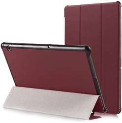 Husa Protectoare pentru Tableta Huawei Mediapad T5 10.1 2018 W09/W19/L03/L09 Precision Fit FoldPro V291 Microfibra Elegant Ruby 