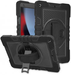Husa Protectoare pentru Tableta iPad 10.2 2019/2020/2021 Elite Armor StripeShell V124 PC Intense Darkness 