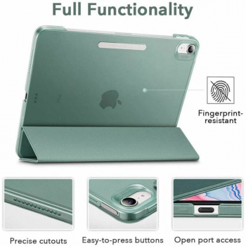 Husa Protectoare pentru Tableta iPad Air 4 2020/Air 5 2022 Premium Shield Ascend Trifold V143 Piele ecologica Emerald Green 