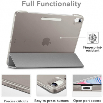 Husa Protectoare pentru Tableta iPad Air 4 2020/Air 5 2022 Stylish Armor Ascend Trifold V140 Piele ecologica Intense Darkness 
