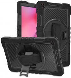 Husa Protectoare pentru Tableta Samsung Galaxy Tab A8 10.5 2021 Impact Safe StripeShell V116 PC Intense Darkness 