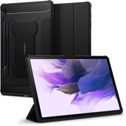 Husa Protectoare pentru Tableta Samsung Galaxy Tab S7 FE 12.4 inch T730/T736 Precision Shell Rugged Armor Pro V226 TPU Intense Darkness 