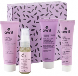 Set cosmetice bio JEUNESSE ETERNELLE produse anti-imbatranire Avril Crema antirid Masca lifting Ulei pentru fata si Tratament contur ochi 