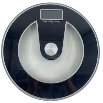 Cantar de baie electronic cu afisaj temperatura 180 kg sticla 