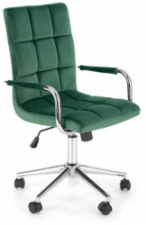Scaun birou HM Gonzo 4 verde velvet 53x41x110 cm 