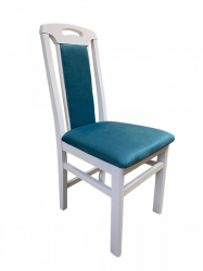 Scaun living SB Tim alb/turcoaz 40x43x96 cm 