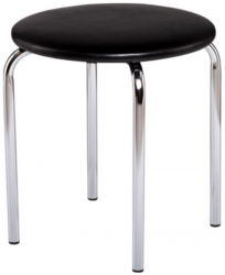 Taburete cromat ANT negru 47.5x42x38 cm