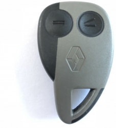 Carcasa Cheie Auto Telecomanda pentru Renault cu 2 Butoane fara Electronica Culoare Negru/Gri 