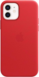 Husa de protectie Apple pentru iPhone 12 PRO MAX Leather Case MagSafe Red 