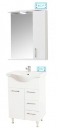 Set Baza lavoar baie GN1531 si oglinda GN0201 - 55 cm 