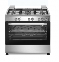 Aragaz clasic 5 arzatoare gaz cuptor gaz 90x60 cm Studio Casa GRAND CUCINA GC90 New Inox Grill WOK Rotisor clasa energetica A Grat 