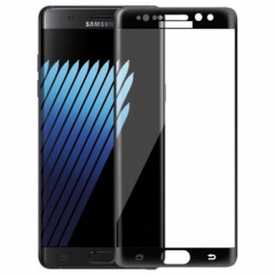 Folie pentru Samsung Note 7 premium glass curbata servetele pentru degresare incluse Black 