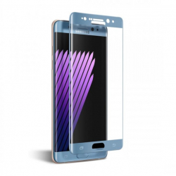 Folie pentru Samsung Note 7 premium glass curbata servetele pentru degresare incluse Blue coral 